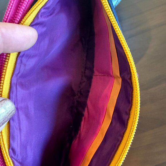 Travelon Safe ID Daisy Double Zip Clutch Wallet In Navy Travel Lightweight VGUC - Picture 9 of 12